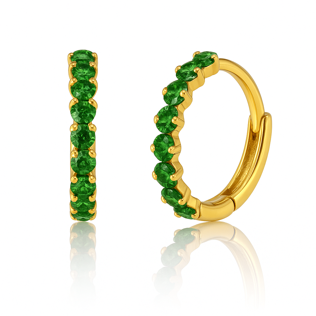 THE CHIC EARRINGS | GOLD EMERALD