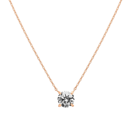 SOLITAIRE NECKLACE | ROSE GOLD