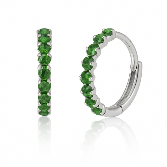 EARRINGS LE CHIC | SILVER EMERALD