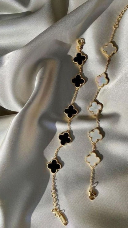 CLOVER LEAF BRACELET SET | GOLD