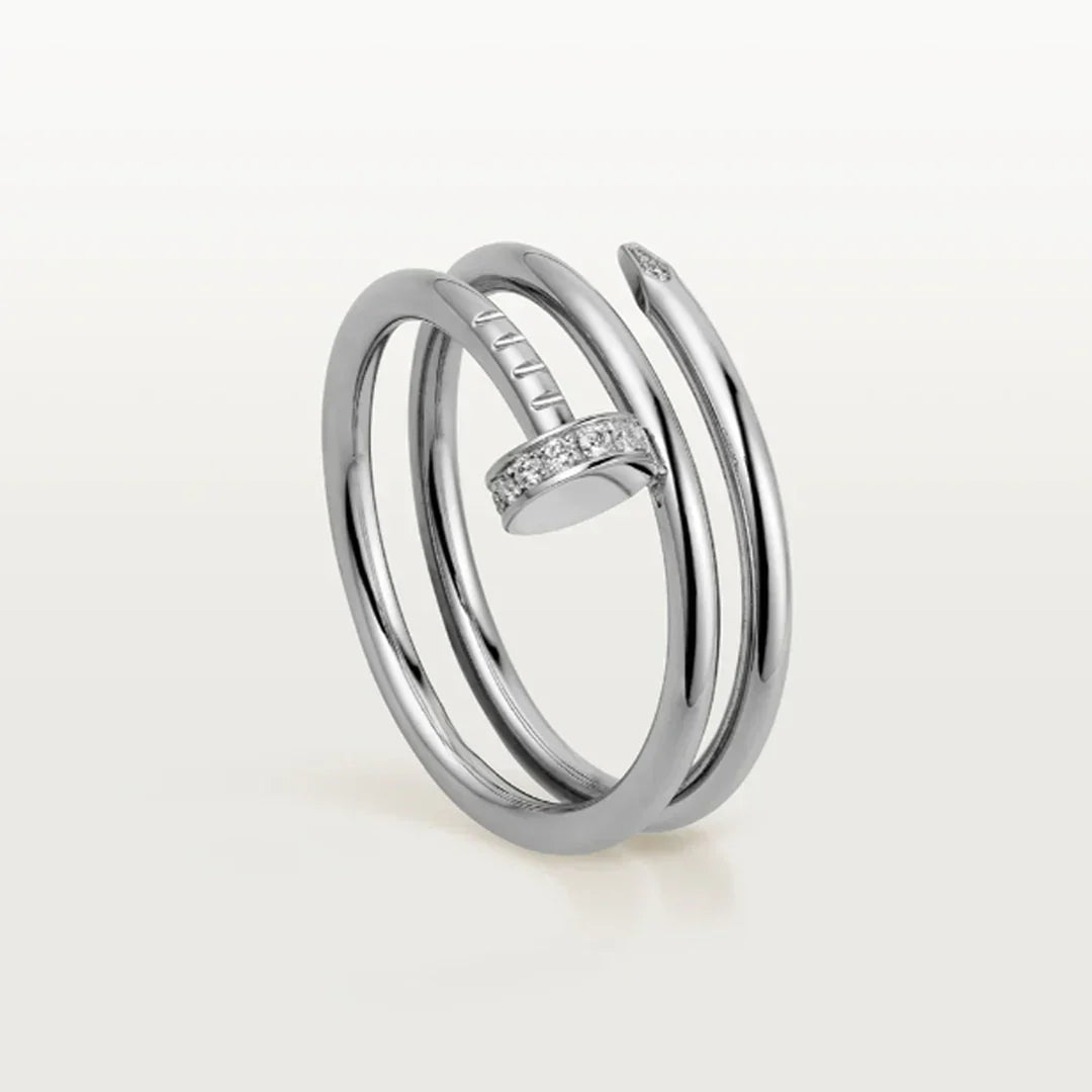 DOUBLE NAIL RING | SILVER