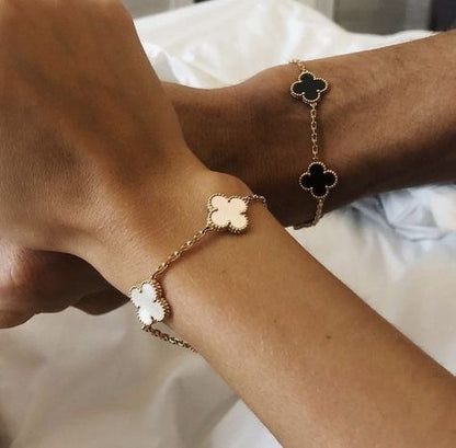 CLOVER LEAF BRACELET SET | GOLD