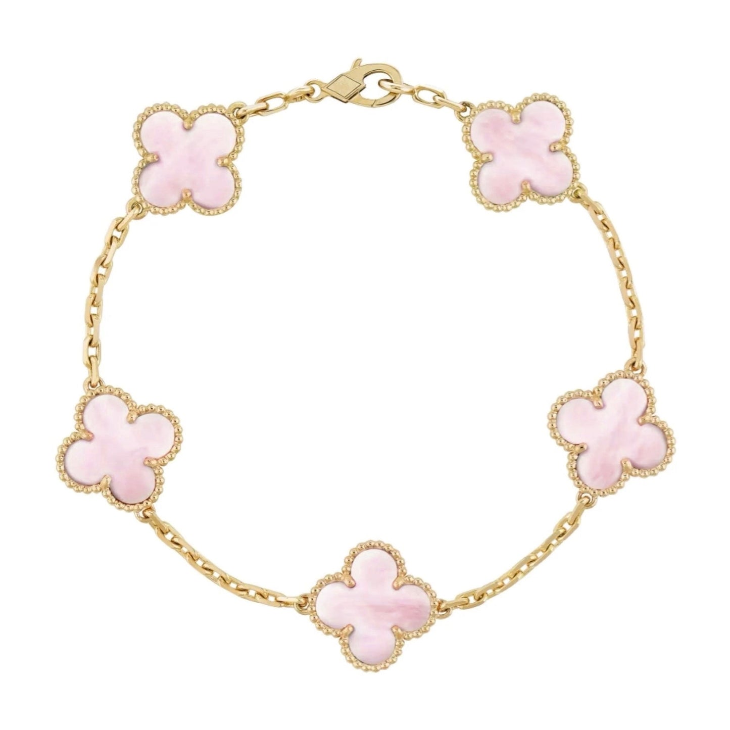 CLOVER LEAF BRACELET | PINK GOLD