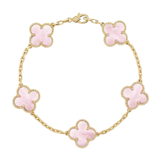 CLOVER LEAF BRACELET | PINK GOLD