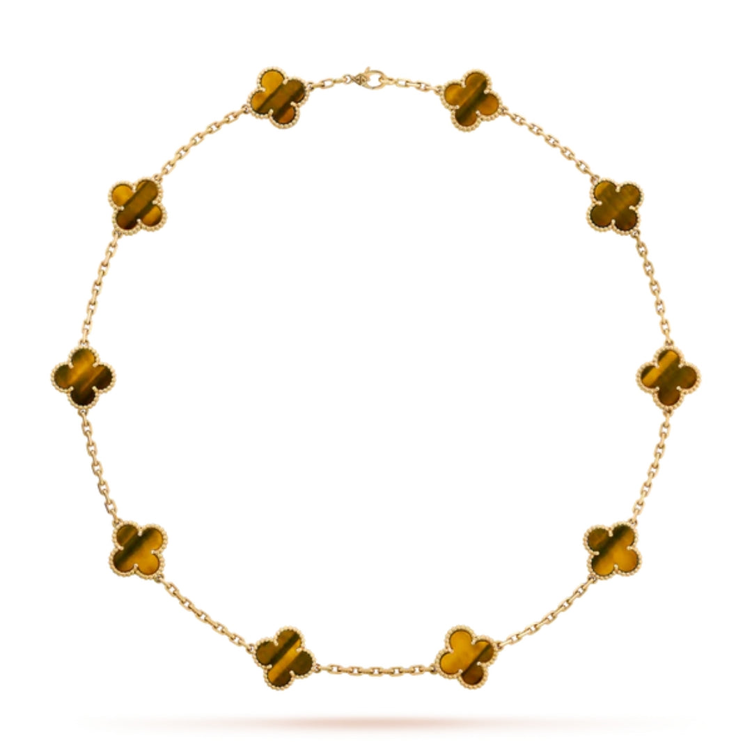 CLOVER LEAF NECKLACE 10 | AMBER