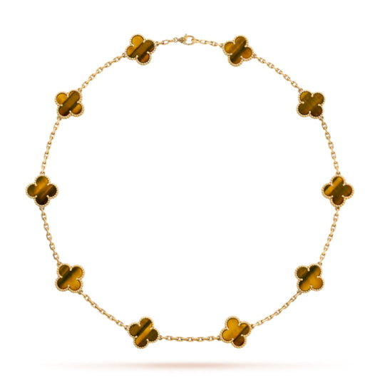 CLOVER LEAF NECKLACE 10 | AMBER