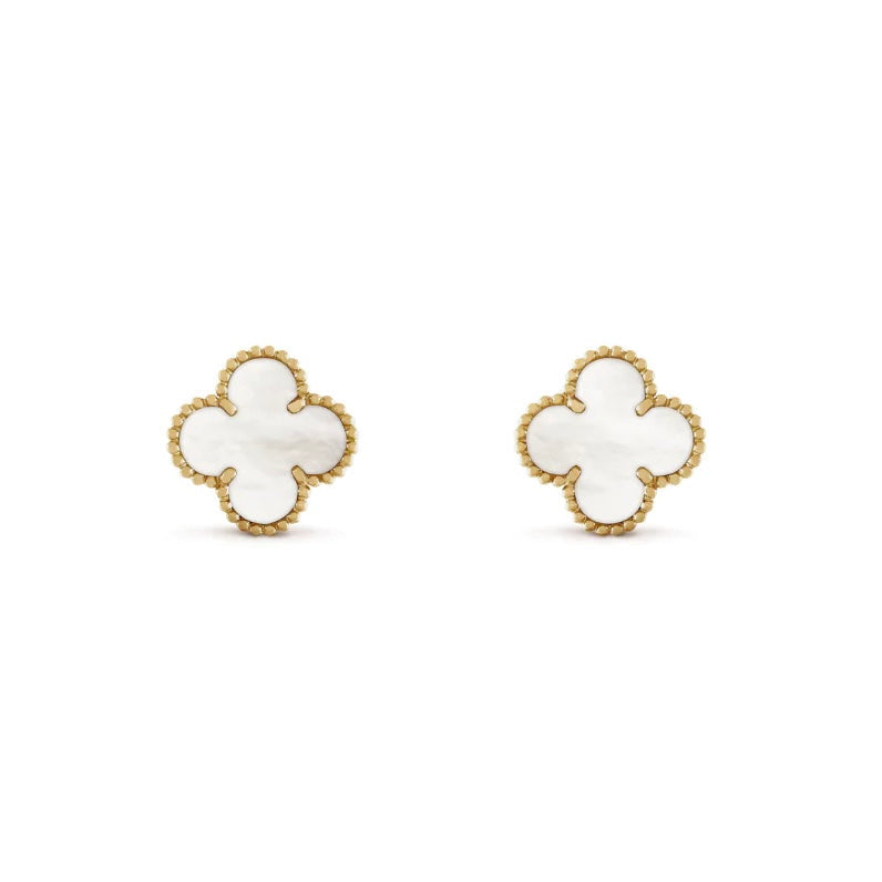 CLOVER LEAF EARRINGS | WHITE GOLD