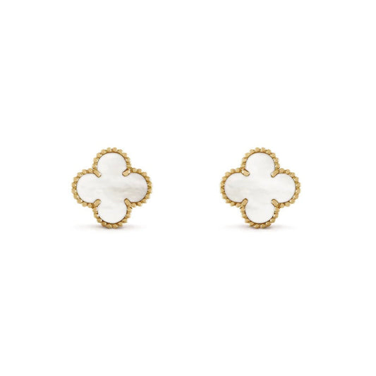 CLOVER LEAF EARRINGS | WHITE GOLD