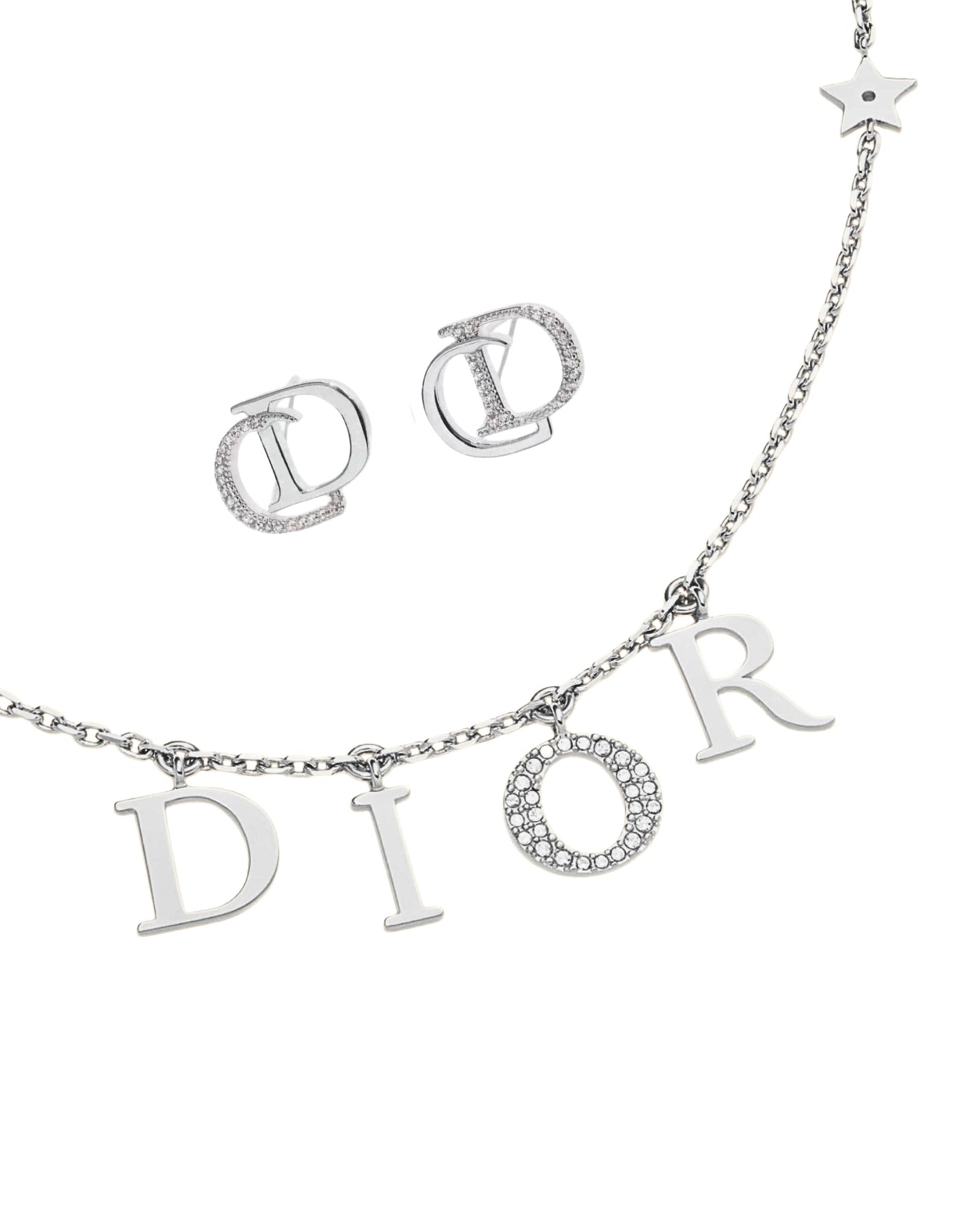 DC SET EARRINGS + NECKLACE | SILVER