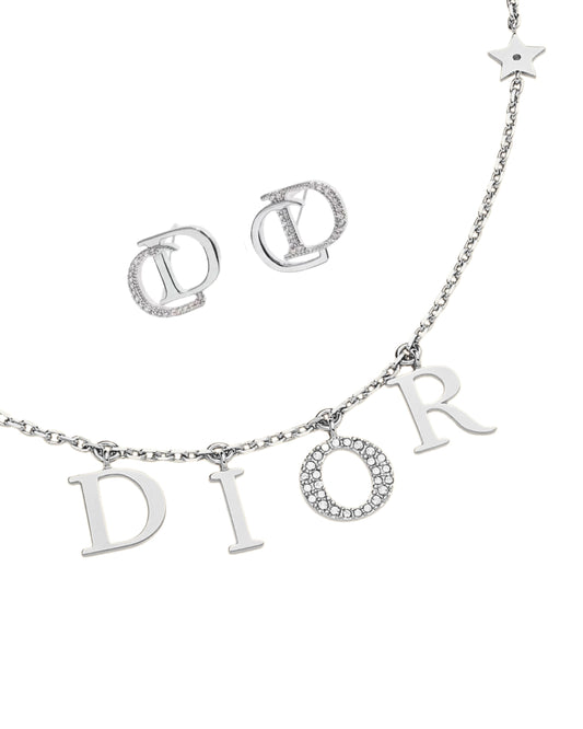 DC SET EARRINGS + NECKLACE | SILVER