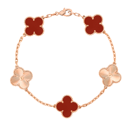 CLOVER LEAF BRACELET | RED ROSE GOLD