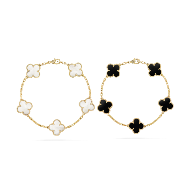CLOVER LEAF BRACELET SET | GOLD