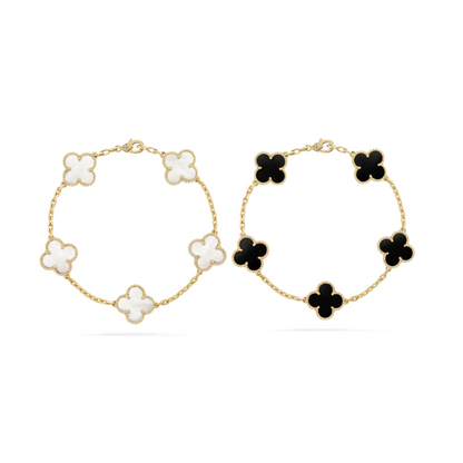 CLOVER LEAF BRACELET SET | GOLD